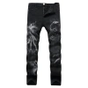 Cross-border men's 3D printed stretch jeans with personalized patterns, trendy and casual men's slimming denim trousers Item Picture